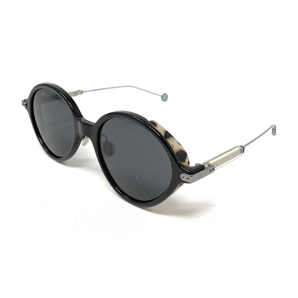 CHRISTIAN DIOR Women's Round Sunglasses Umbrage L9R Black Smoke 52mm